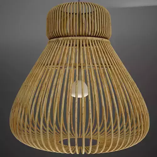 Lamp Wicker Basket HD