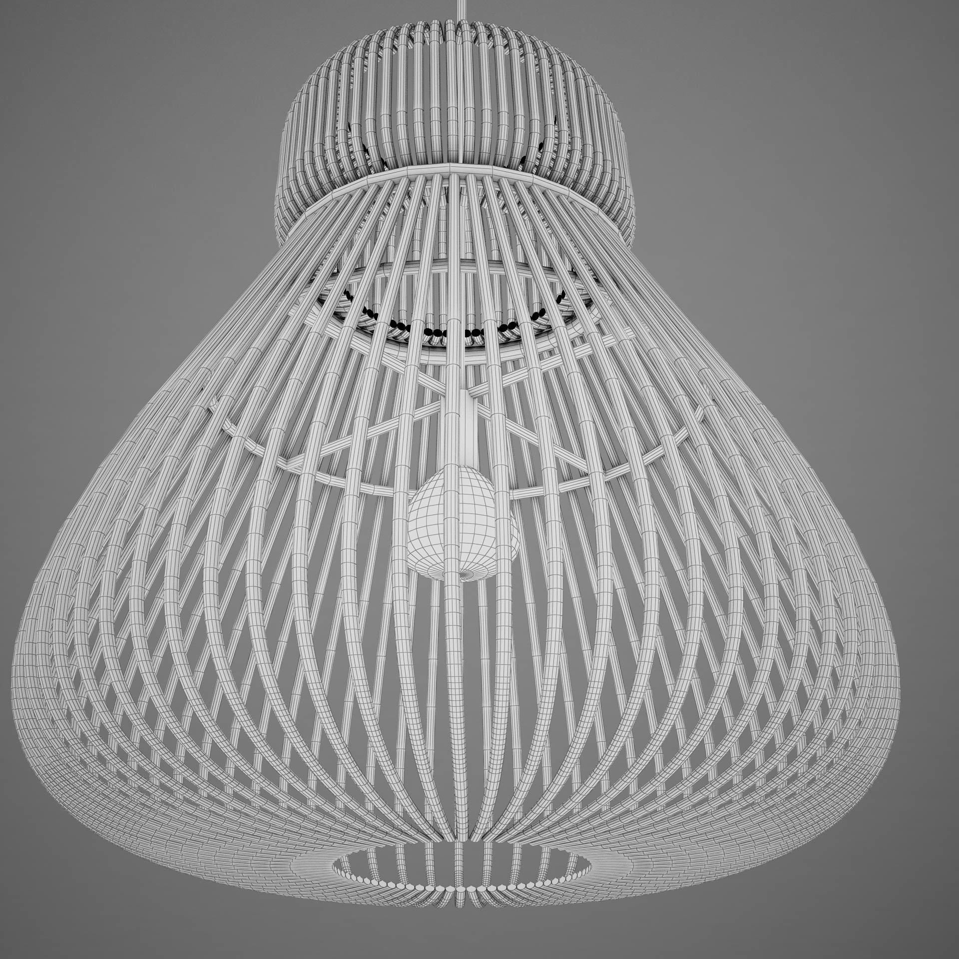 Lamp Wicker Basket HD 3D model_20