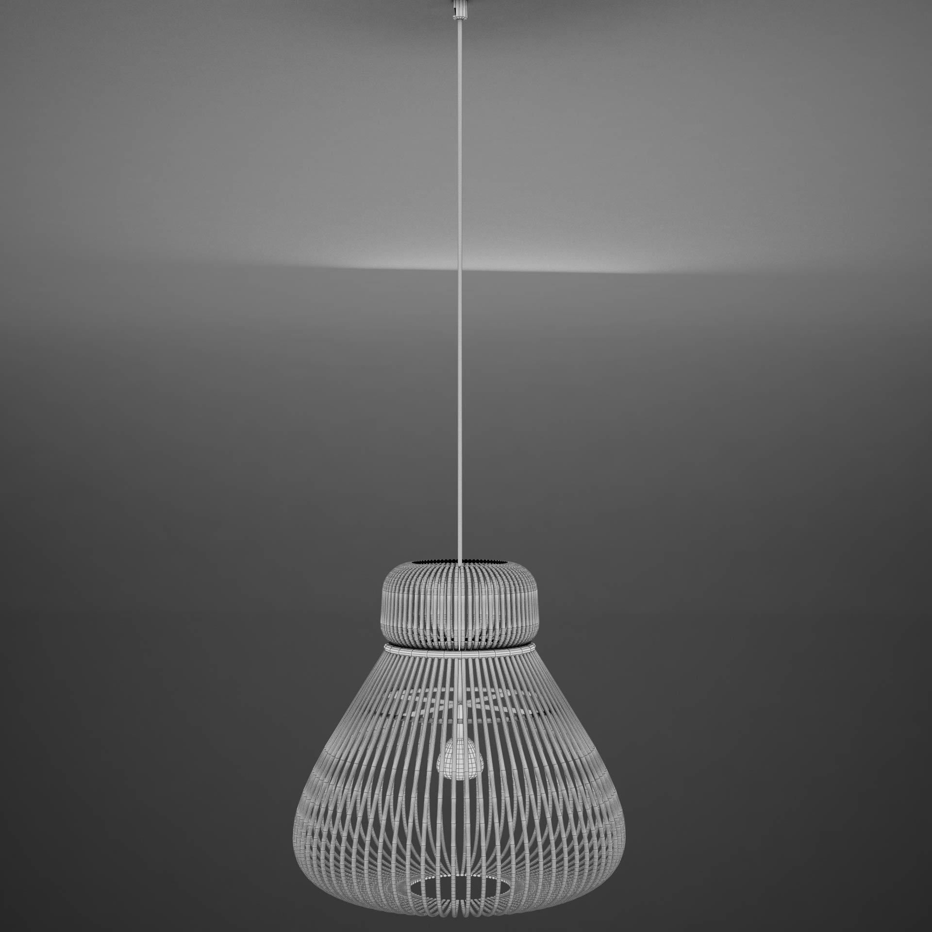 Lamp Wicker Basket HD 3D model_15