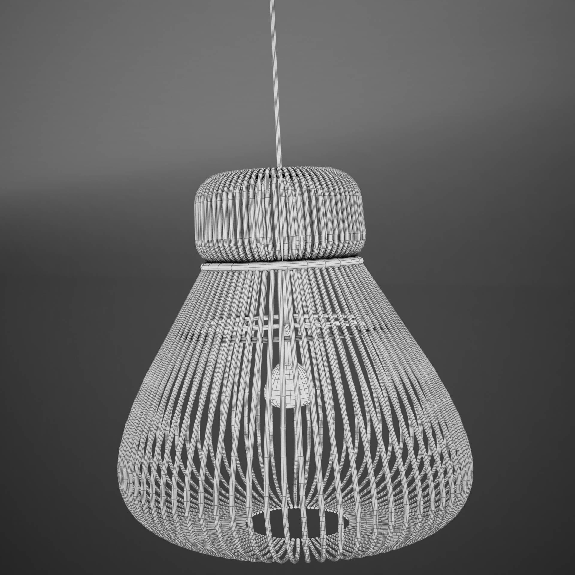 Lamp Wicker Basket HD 3D model_18