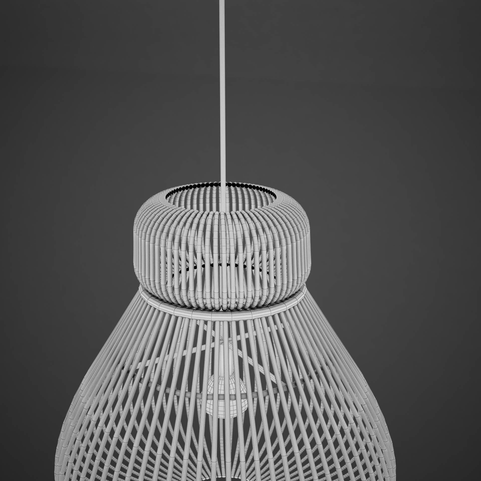 Lamp Wicker Basket HD 3D model_21