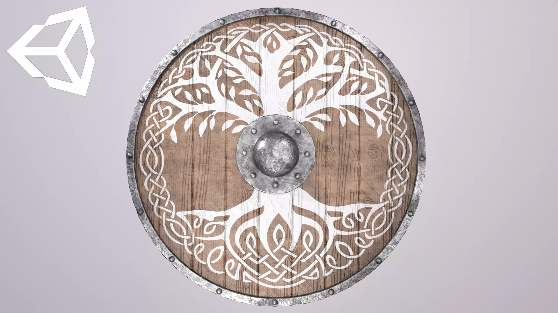 shield viking 03 game ready PBR 4k Low-poly 3D model