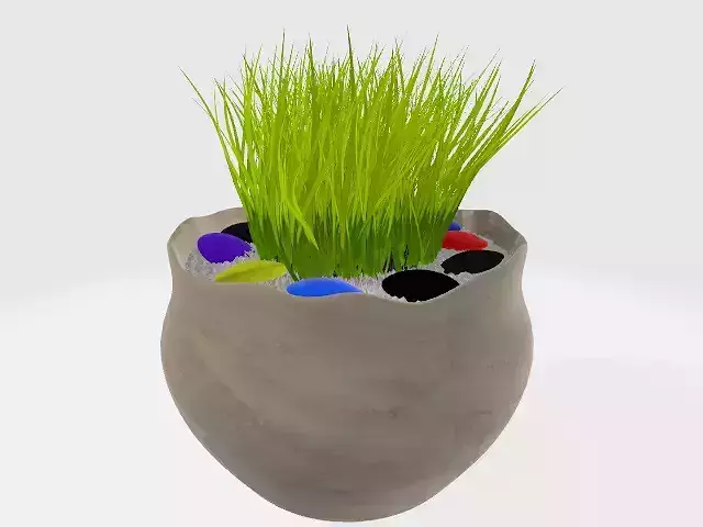 potted herb made of ceramics