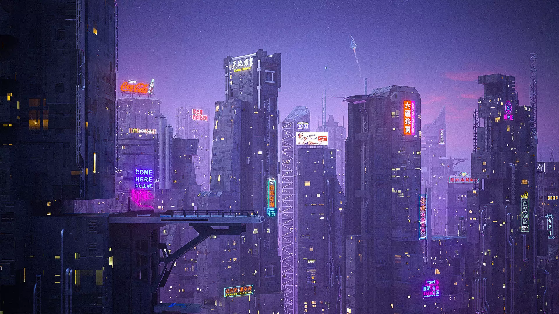 Scifi building  futuristic building Low-poly 3D model_0