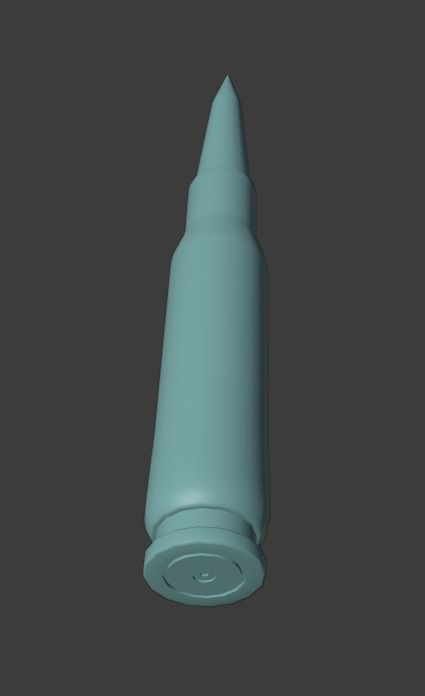 50Cal BMG Round - Ammo - Bullet Free low-poly 3D model_3