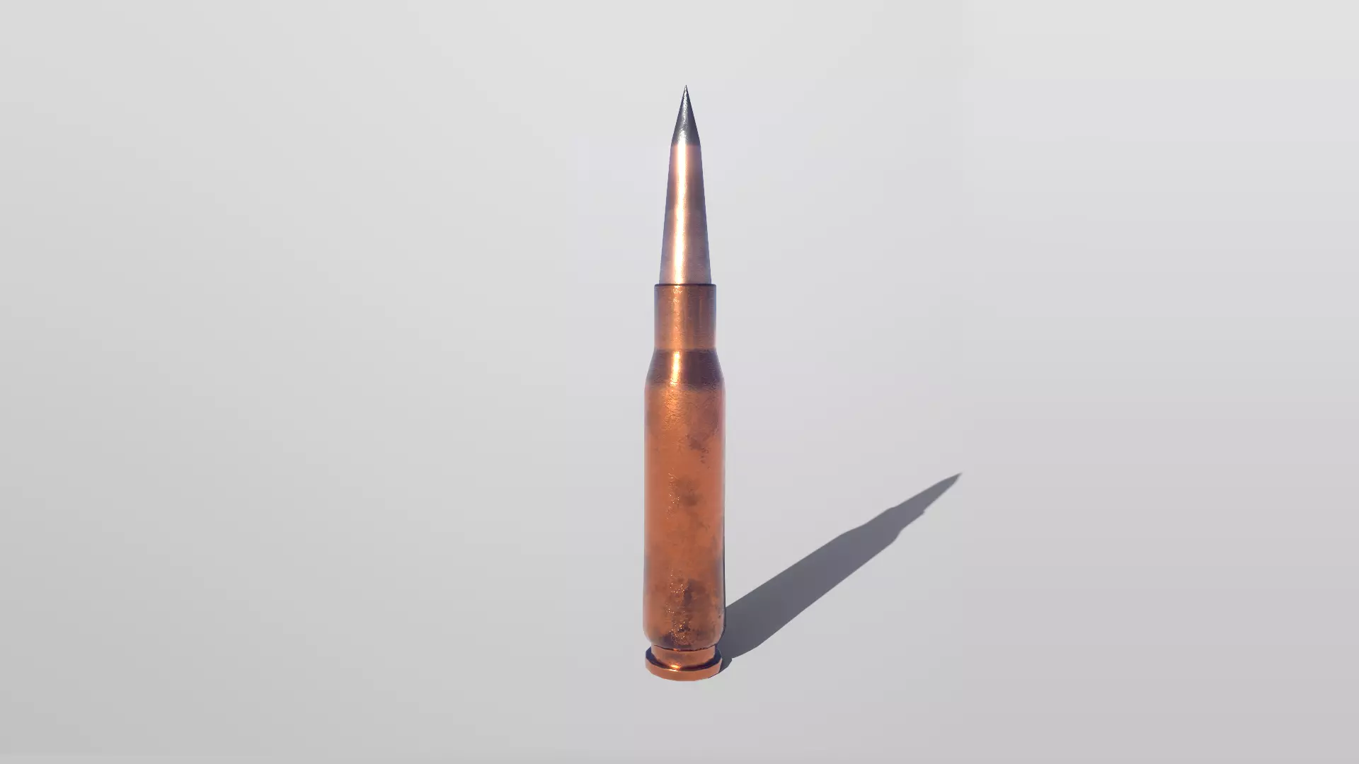 50Cal BMG Round - Ammo - Bullet Free low-poly 3D model_0