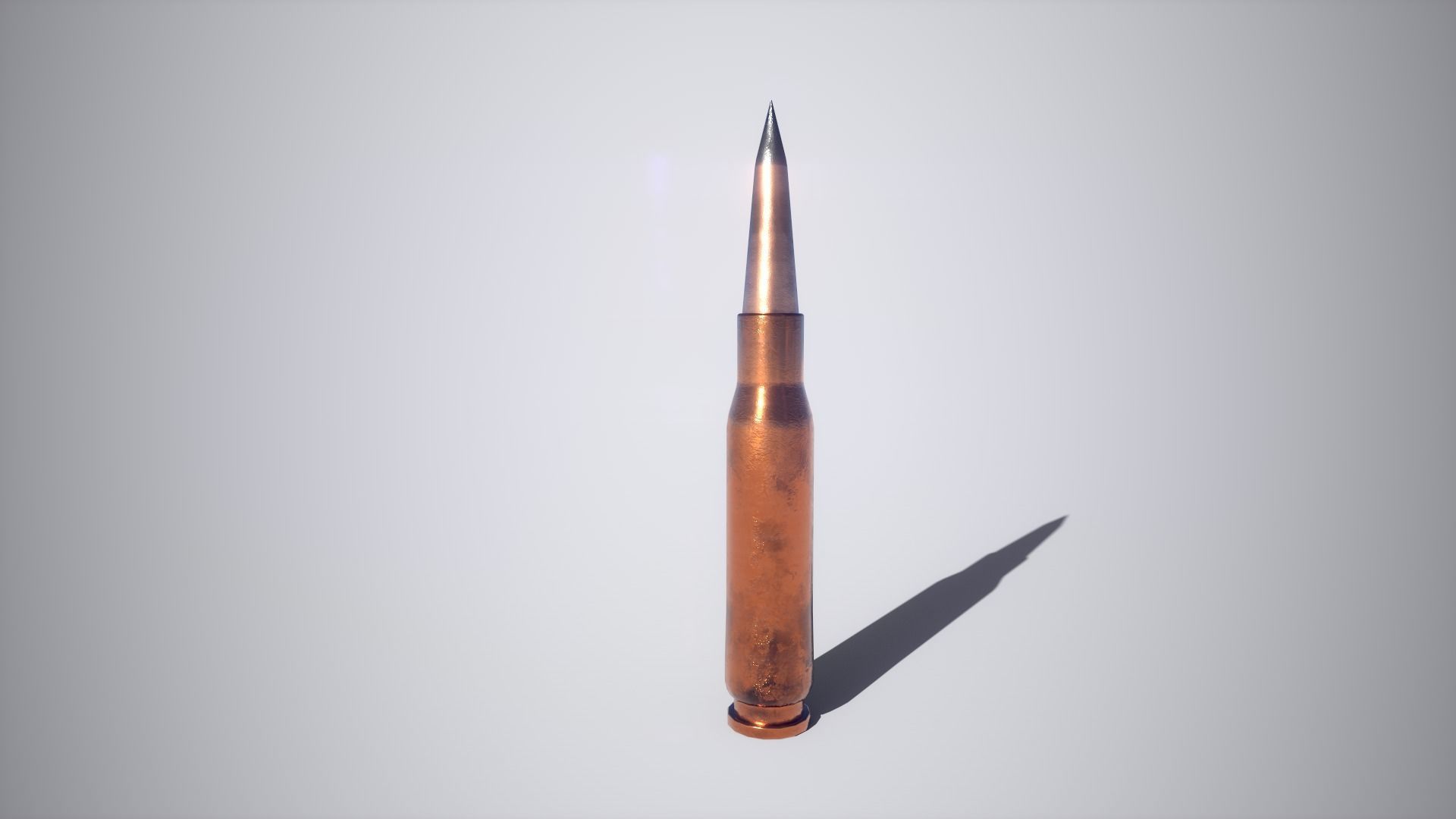 50Cal BMG Round - Ammo - Bullet Free low-poly 3D model_4