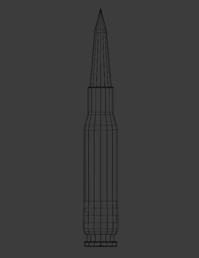 50Cal BMG Round - Ammo - Bullet Free low-poly 3D model_1