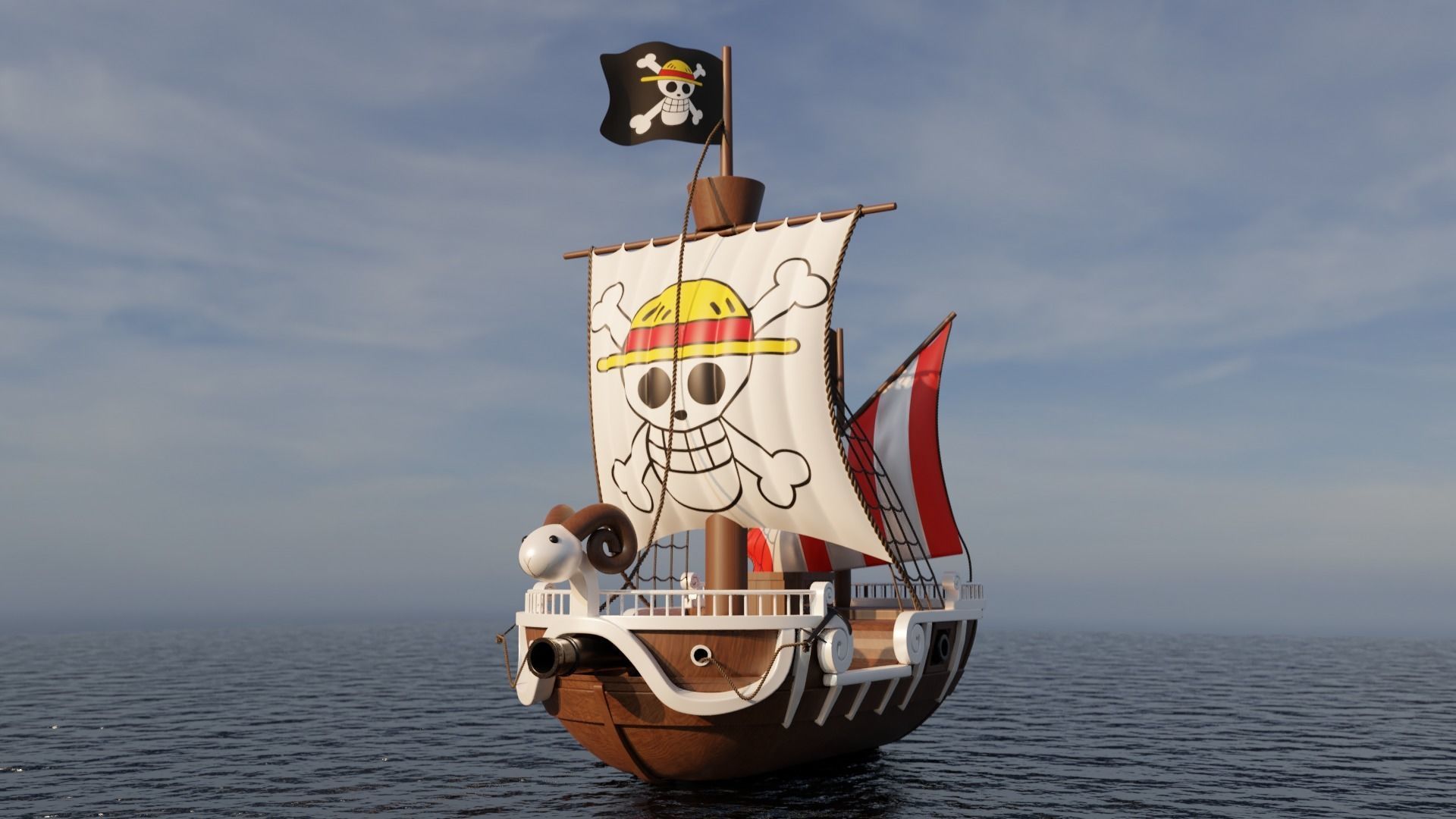 Going merry Low-poly 3D model_1