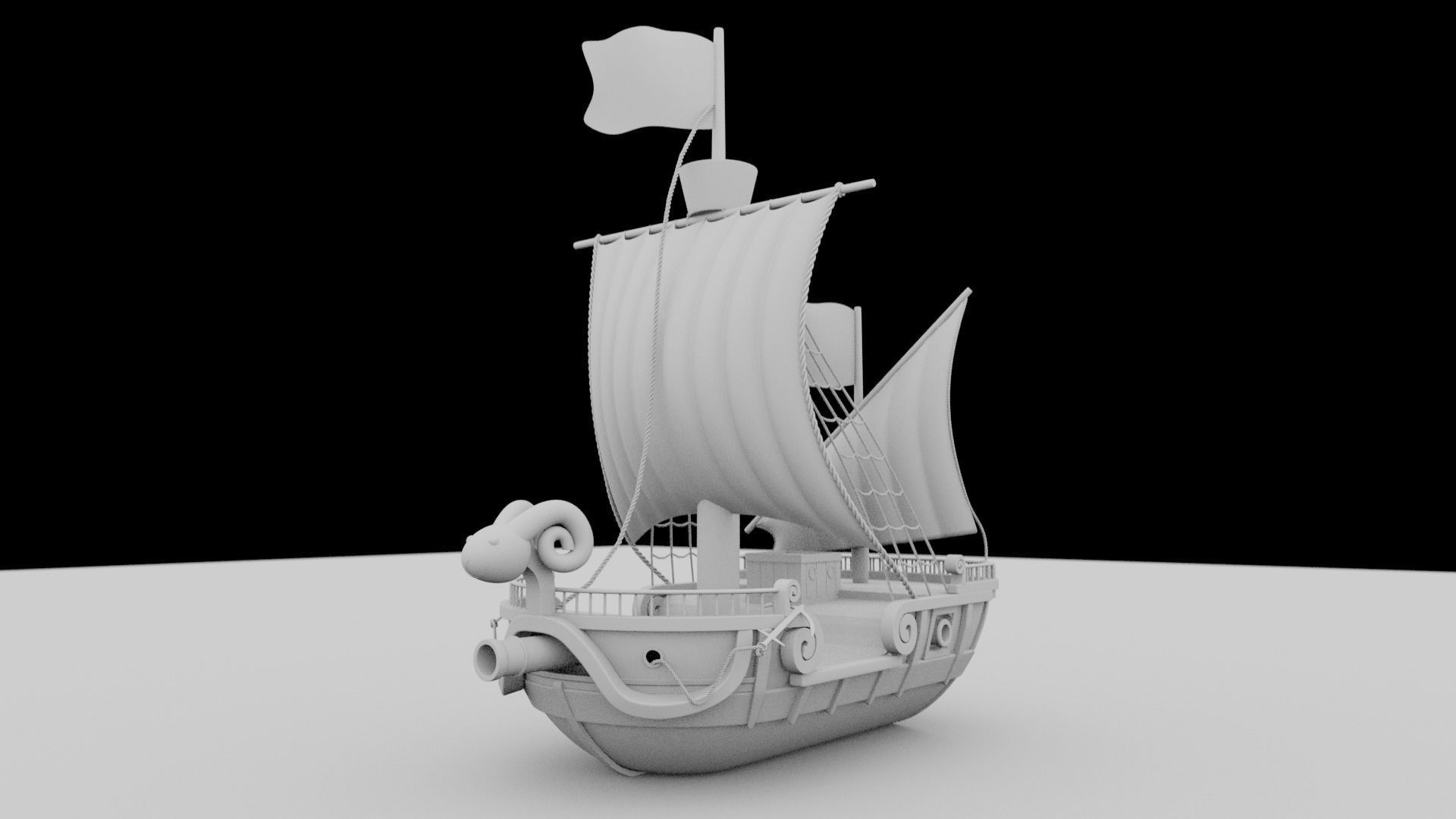 Going merry Low-poly 3D model_2