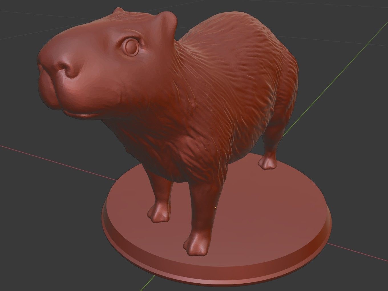Gold Capybara 3D print model_12