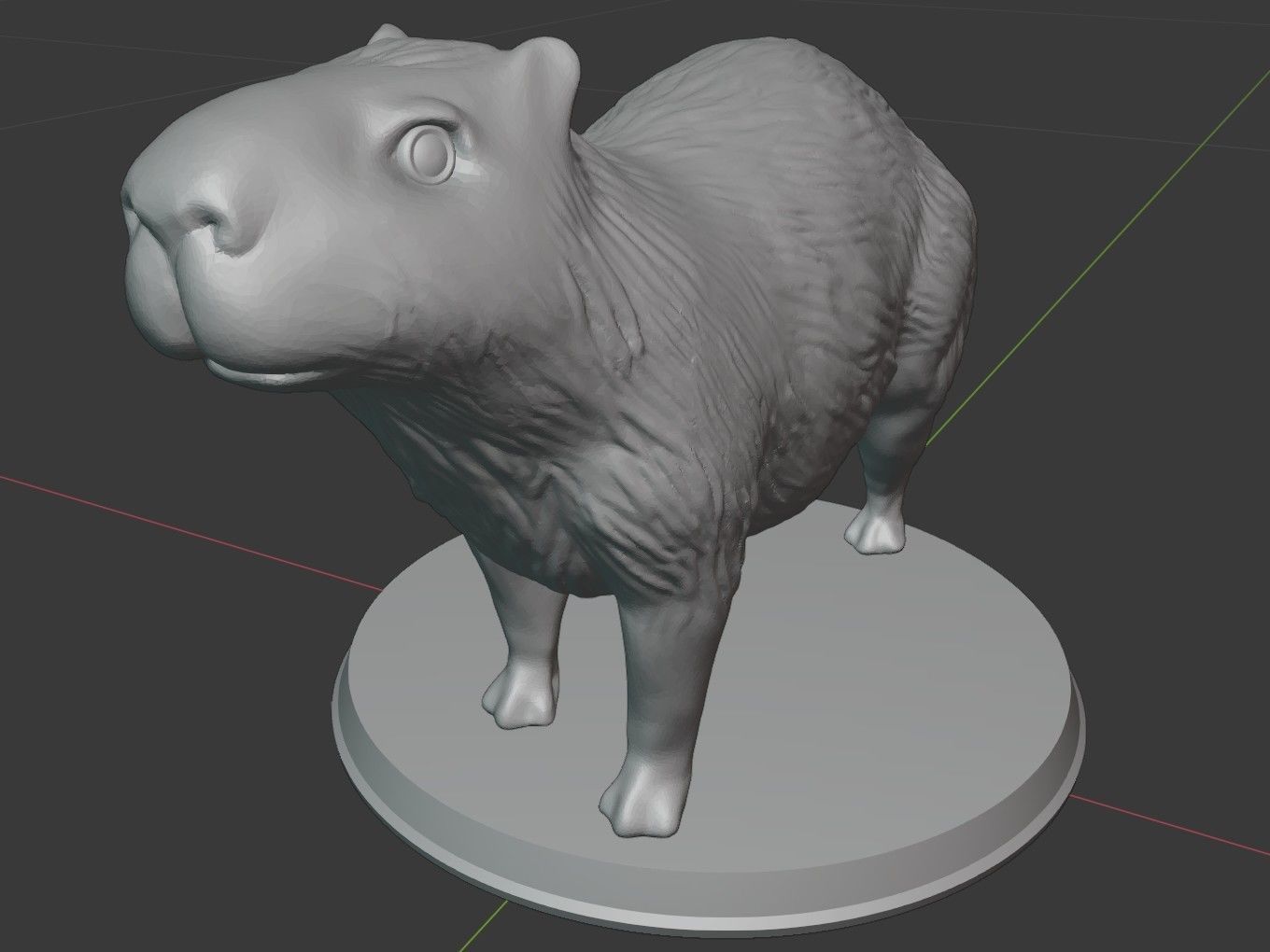 Gold Capybara 3D print model_9