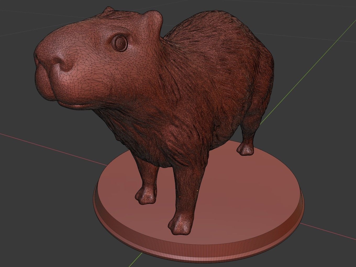 Gold Capybara 3D print model_11