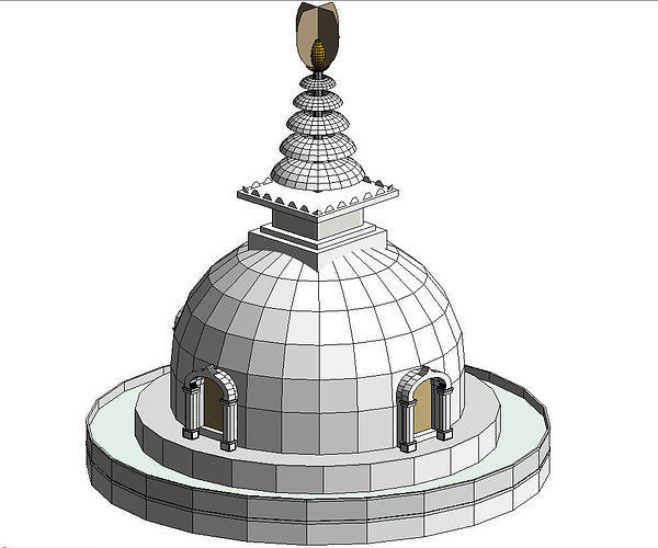Buddhist Stupa 3D model