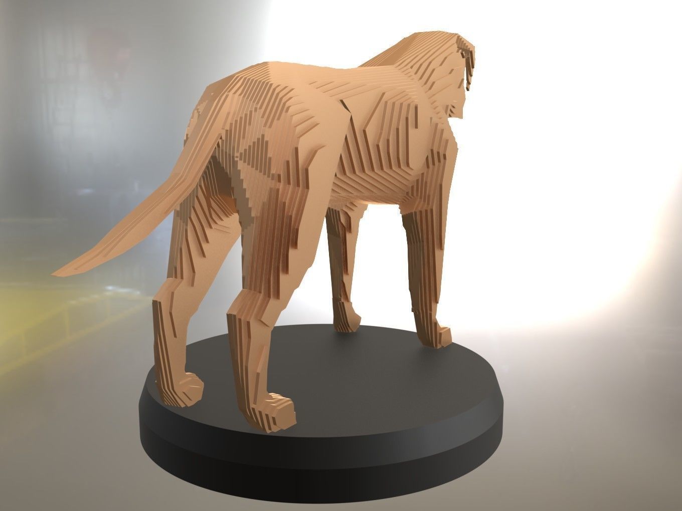 Parametric English Mastiff Low-poly 3D model_5