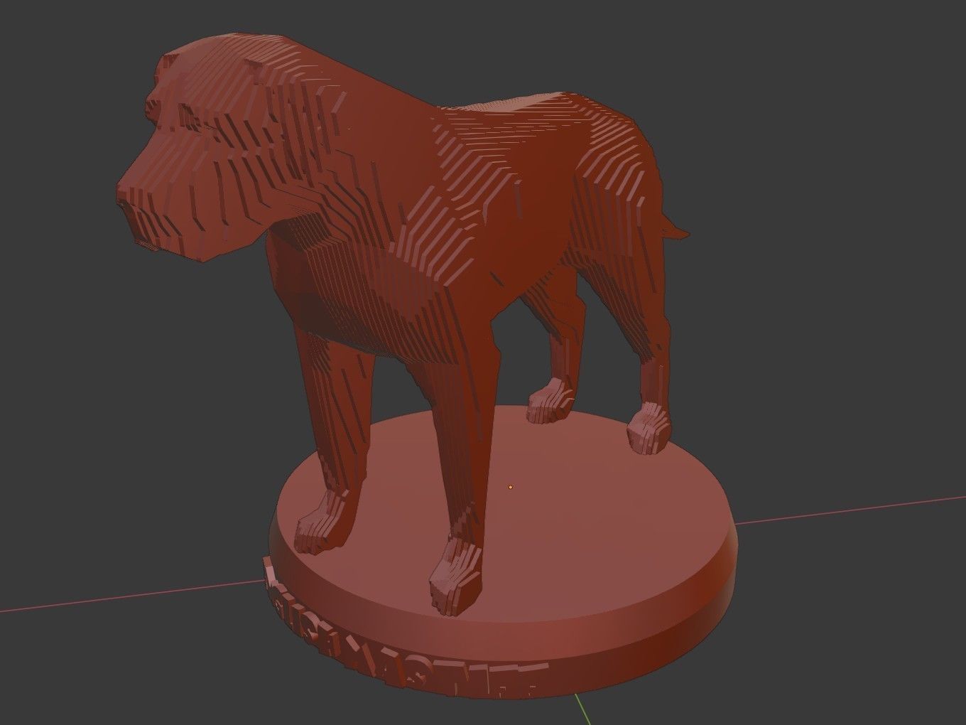 Parametric English Mastiff Low-poly 3D model_12