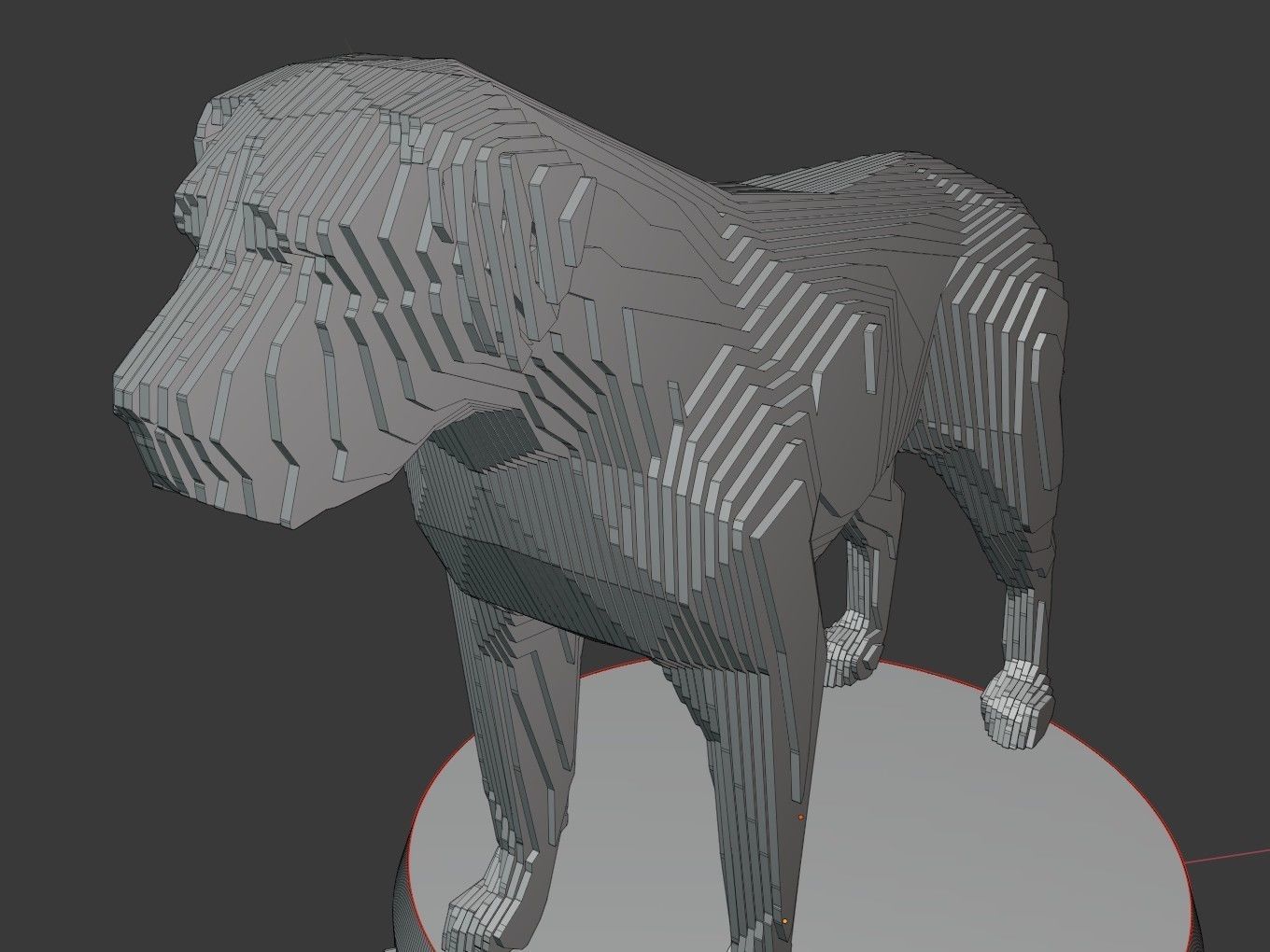 Parametric English Mastiff Low-poly 3D model_10