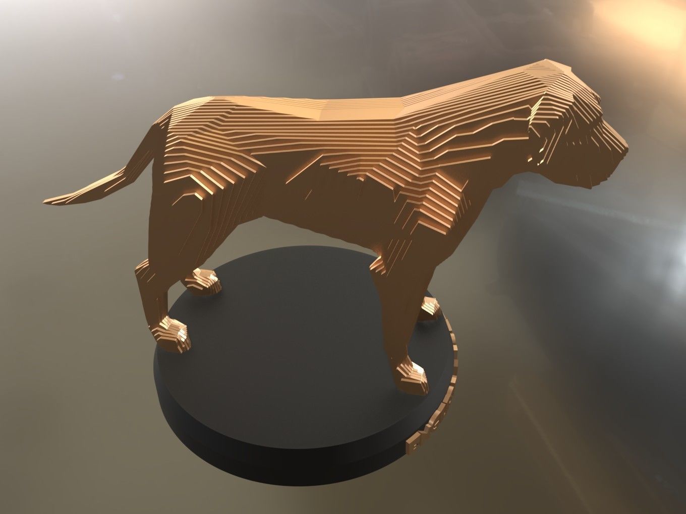 Parametric English Mastiff Low-poly 3D model_4