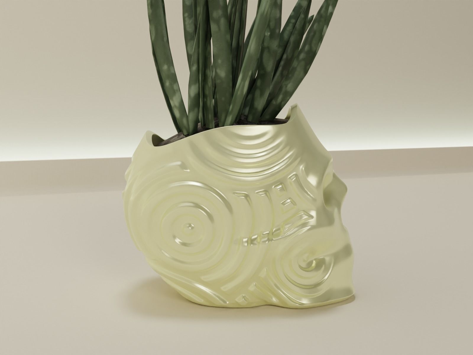 plant pot planter skull 53 3D print model_9