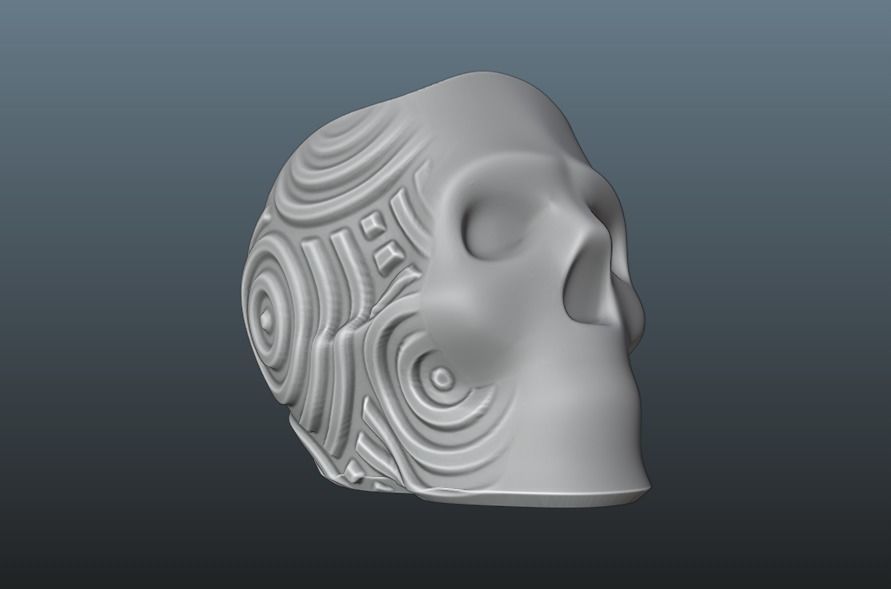 plant pot planter skull 53 3D print model_14