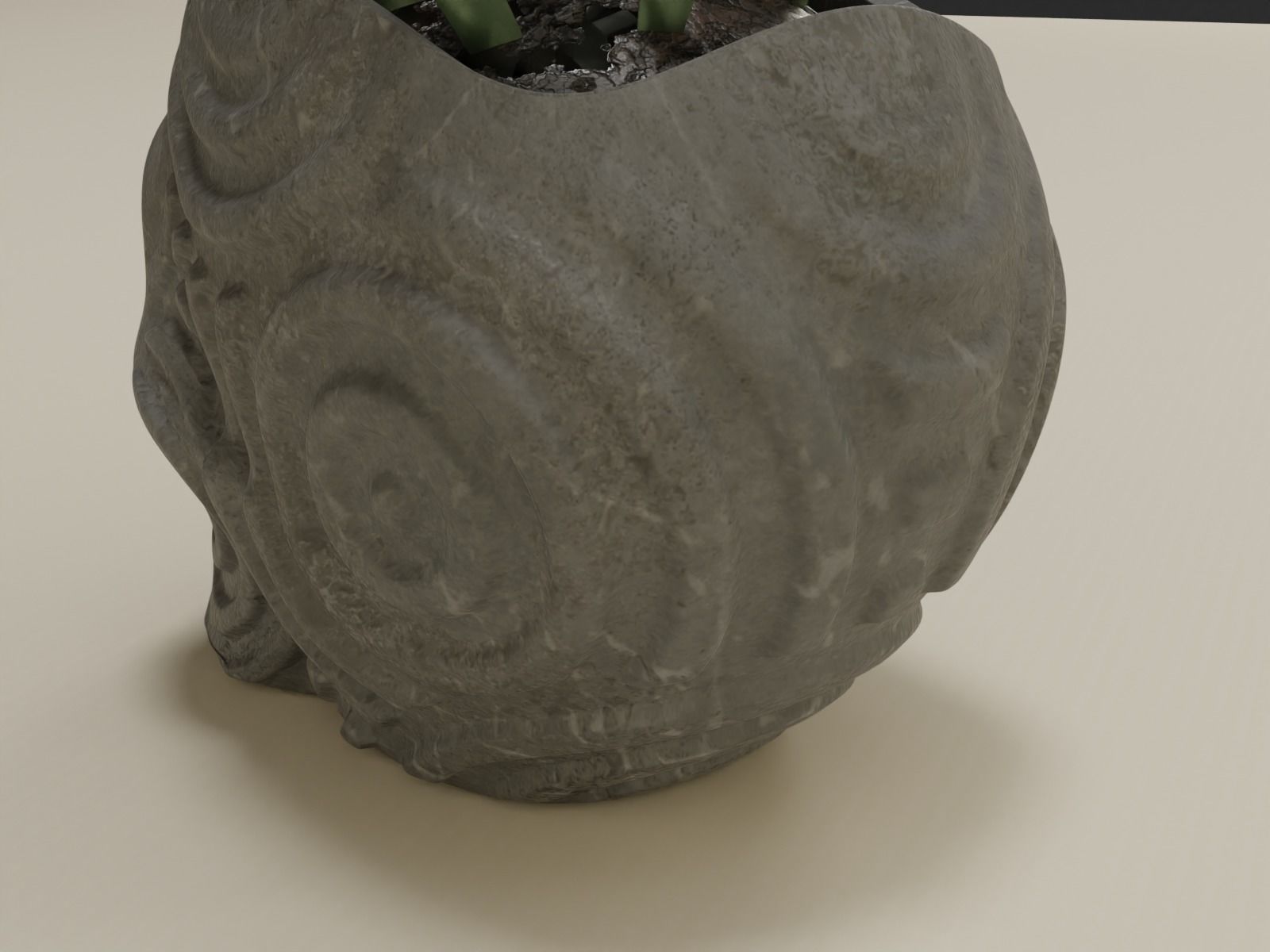 plant pot planter skull 53 3D print model_20