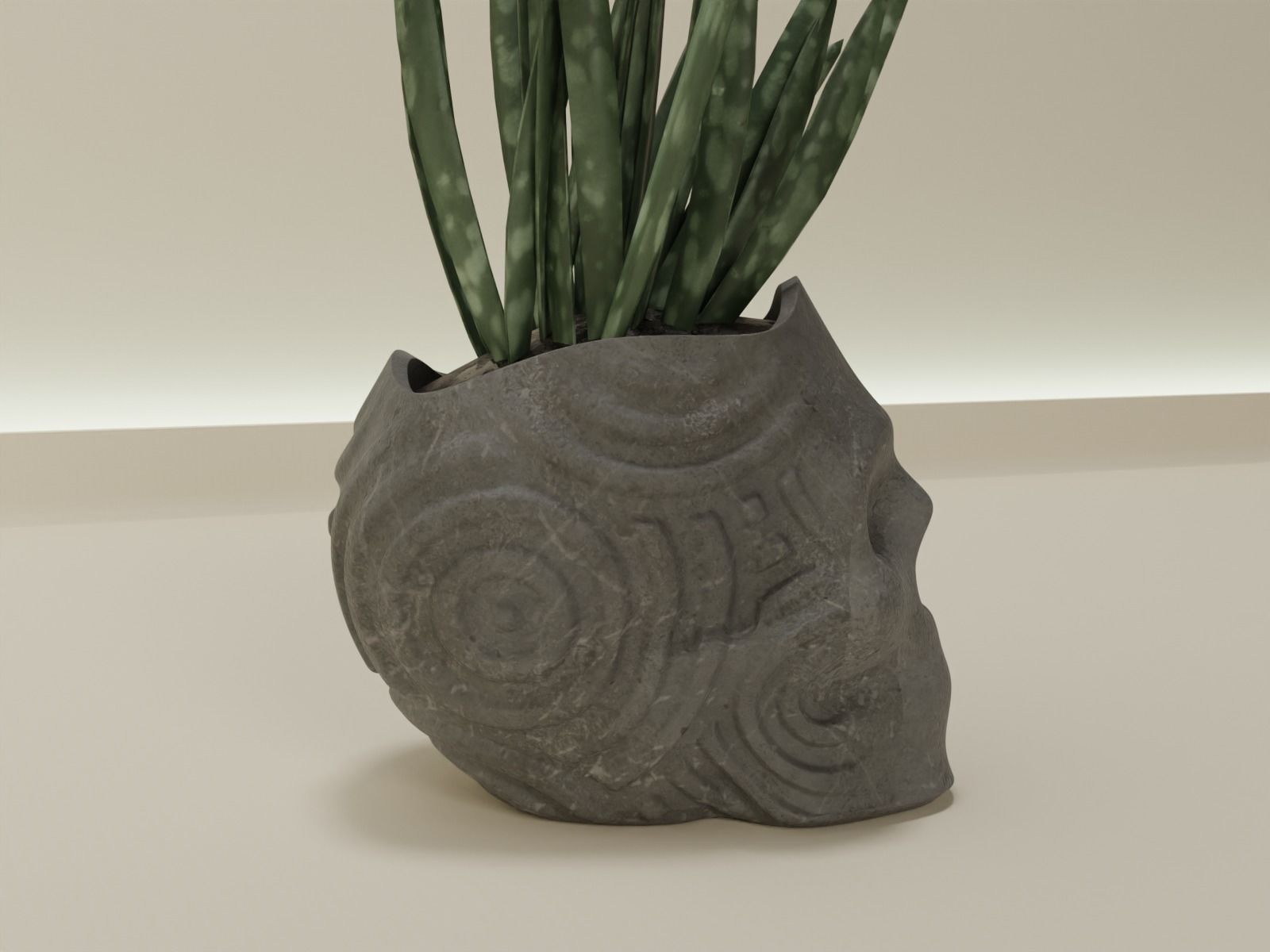 plant pot planter skull 53 3D print model_18