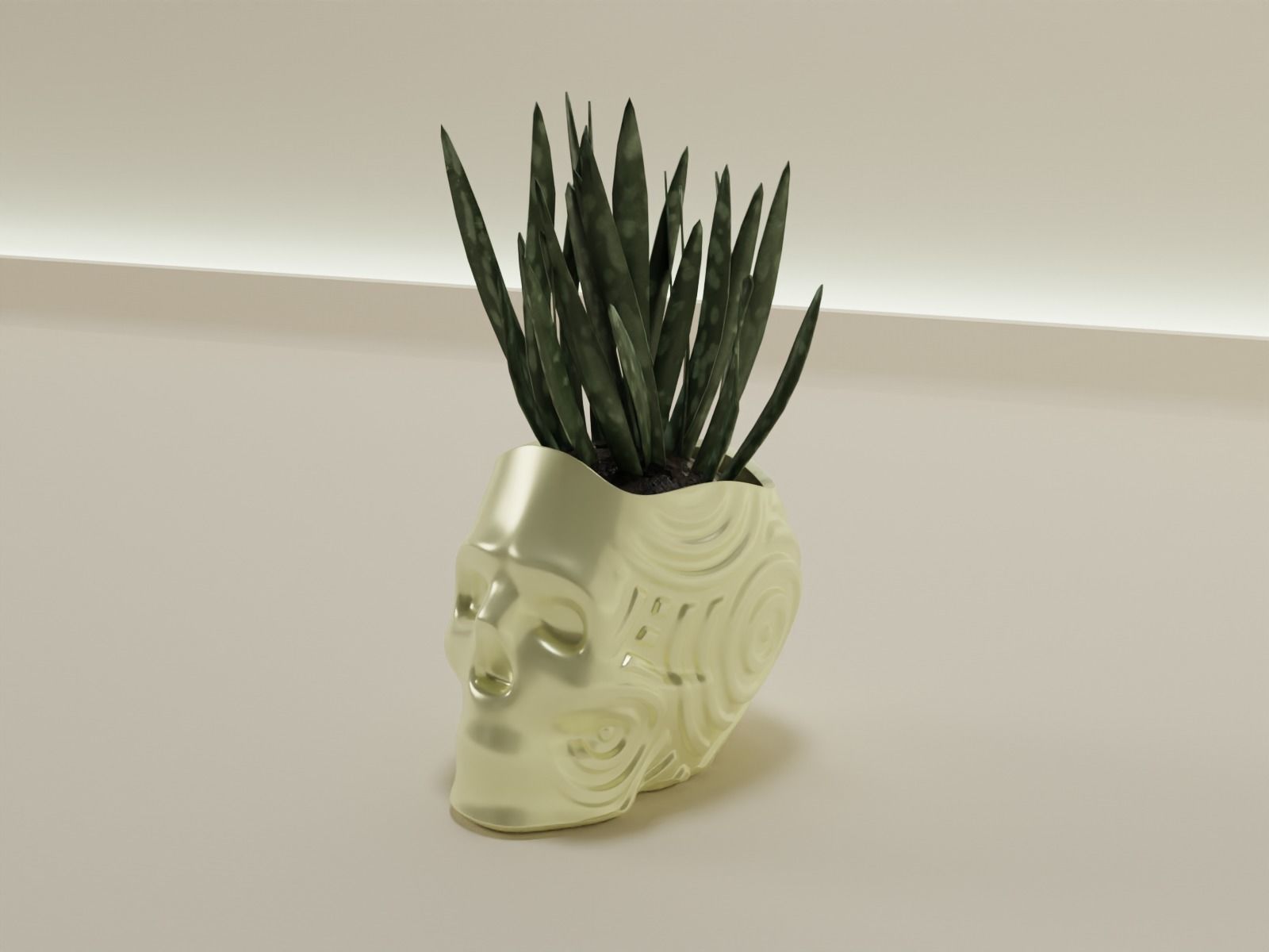 plant pot planter skull 53 3D print model_10