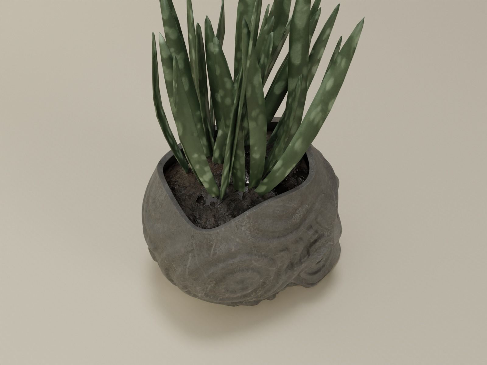 plant pot planter skull 53 3D print model_17