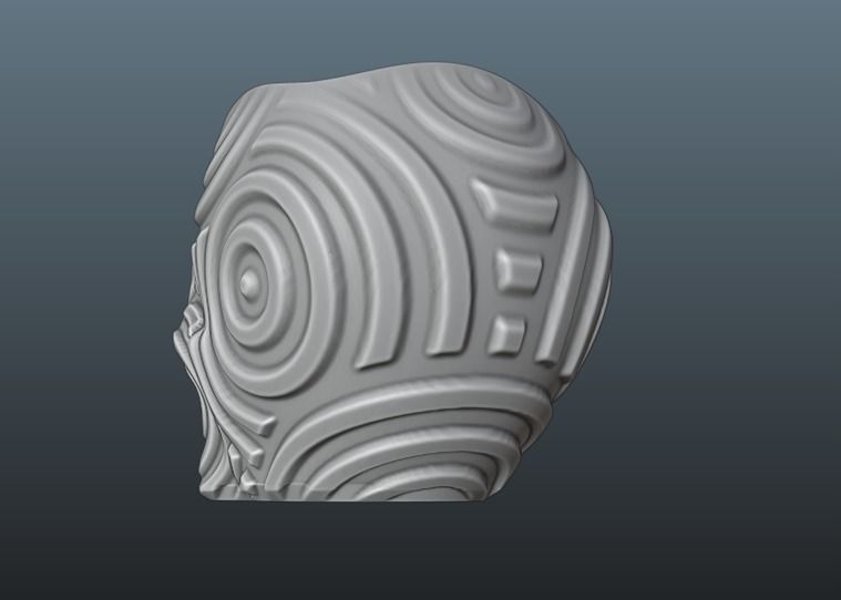 plant pot planter skull 53 3D print model_5
