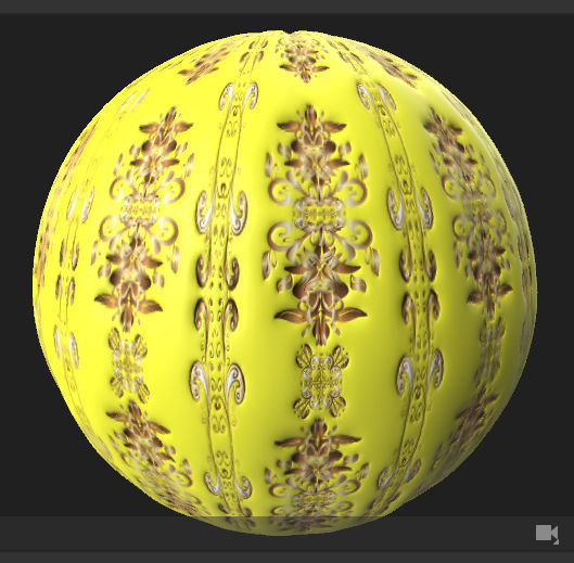 Vintage golden doodles Surface PBR Texture Texture_1