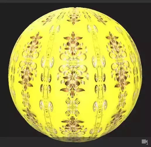 Vintage golden doodles Surface PBR Texture