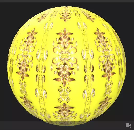 Vintage golden doodles Surface PBR Texture Texture_0