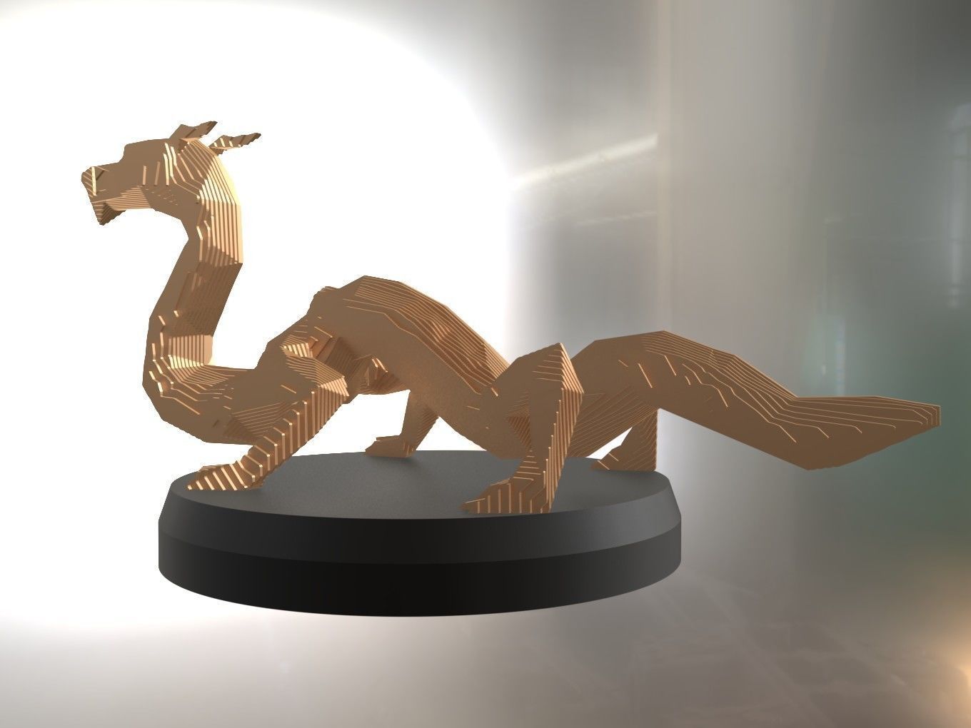 Parametric Dragon Low-poly 3D model_5