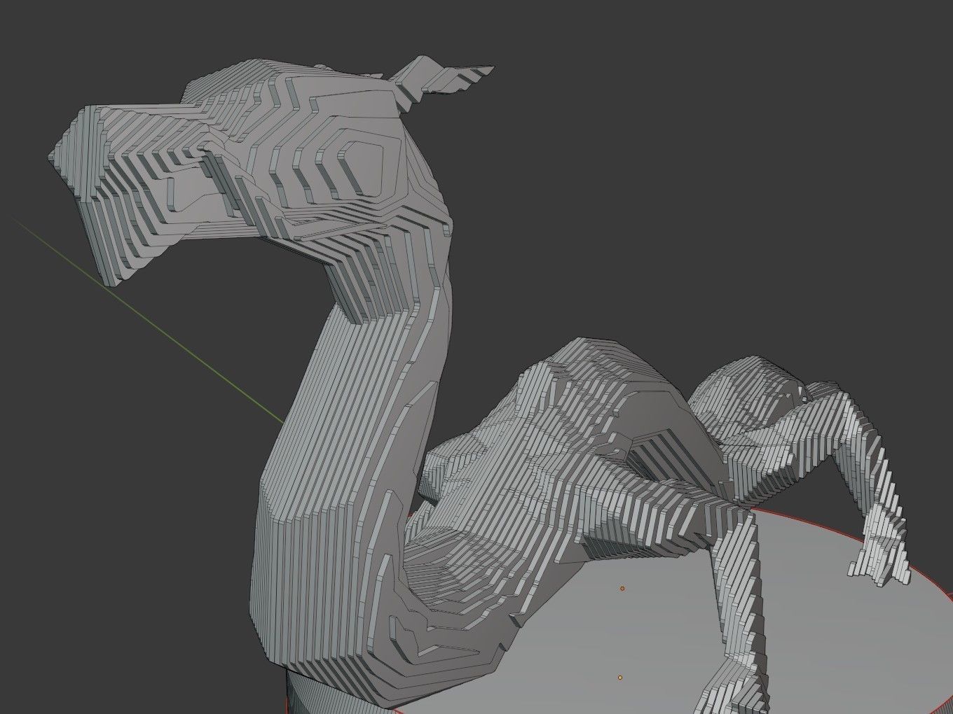 Parametric Dragon Low-poly 3D model_8