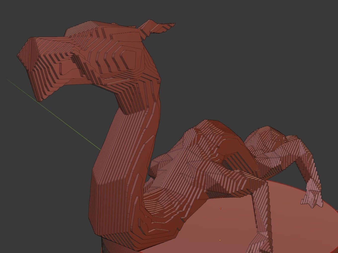 Parametric Dragon Low-poly 3D model_9