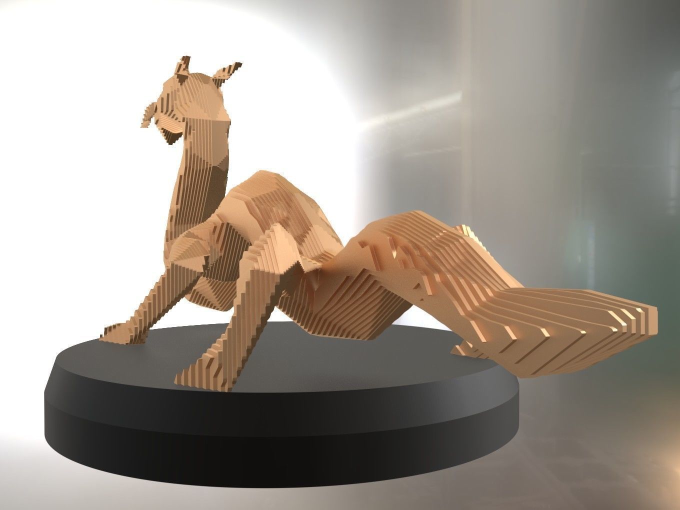 Parametric Dragon Low-poly 3D model_4