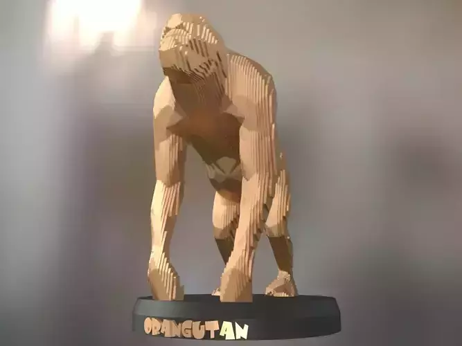 Parametric Orangutan Low-poly 3D model
