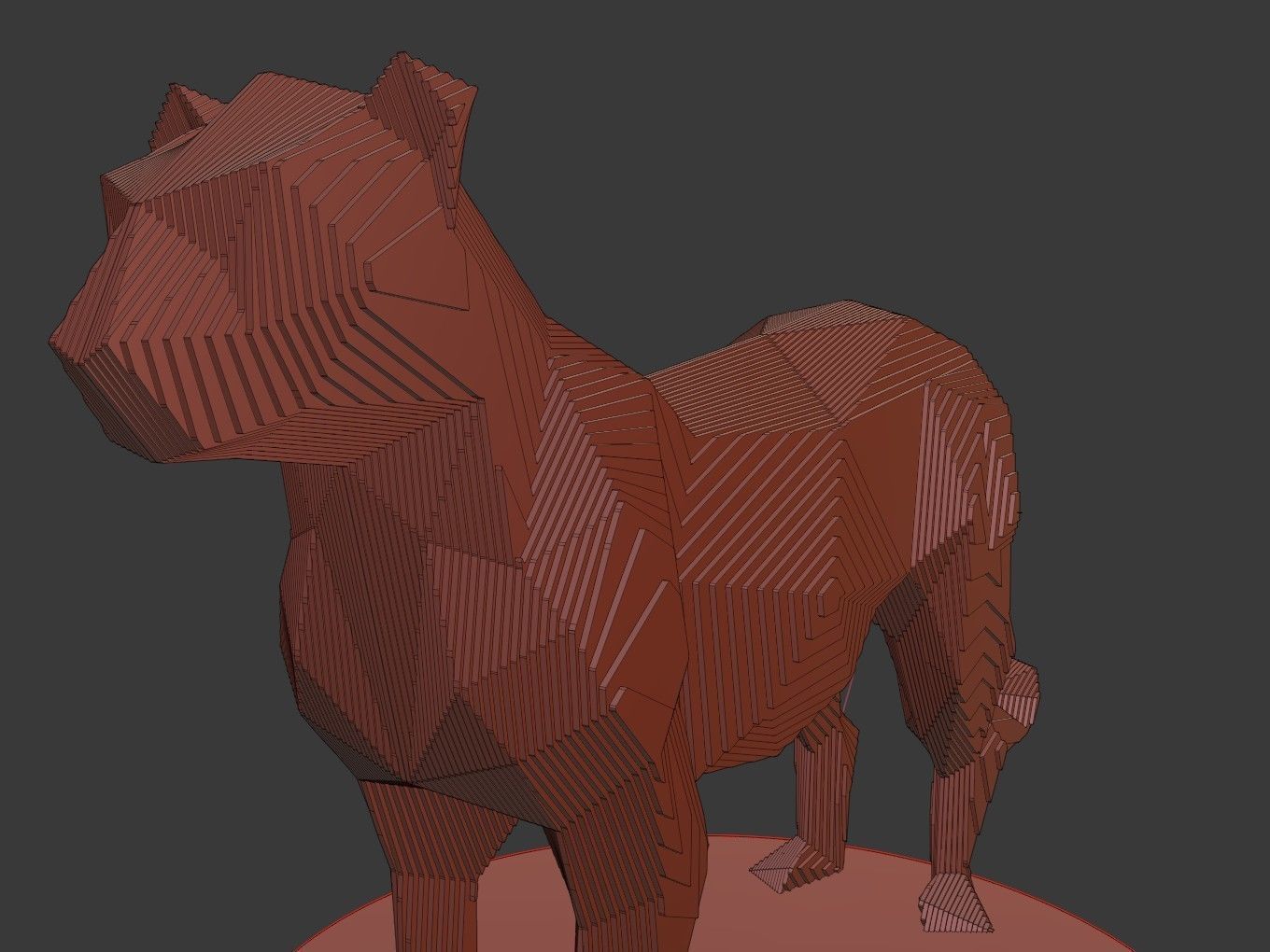 Parametric Leopard Low-poly 3D model_9