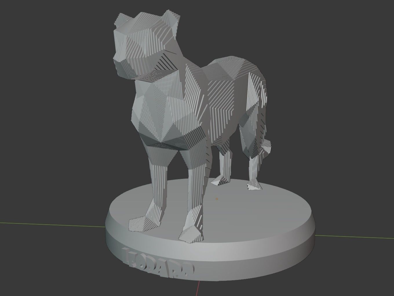 Parametric Leopard Low-poly 3D model_7