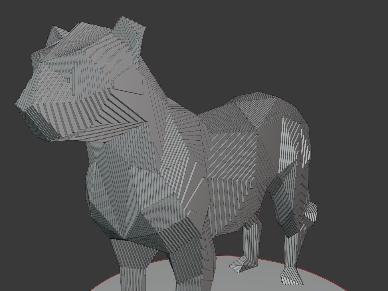 Parametric Leopard Low-poly 3D model_8