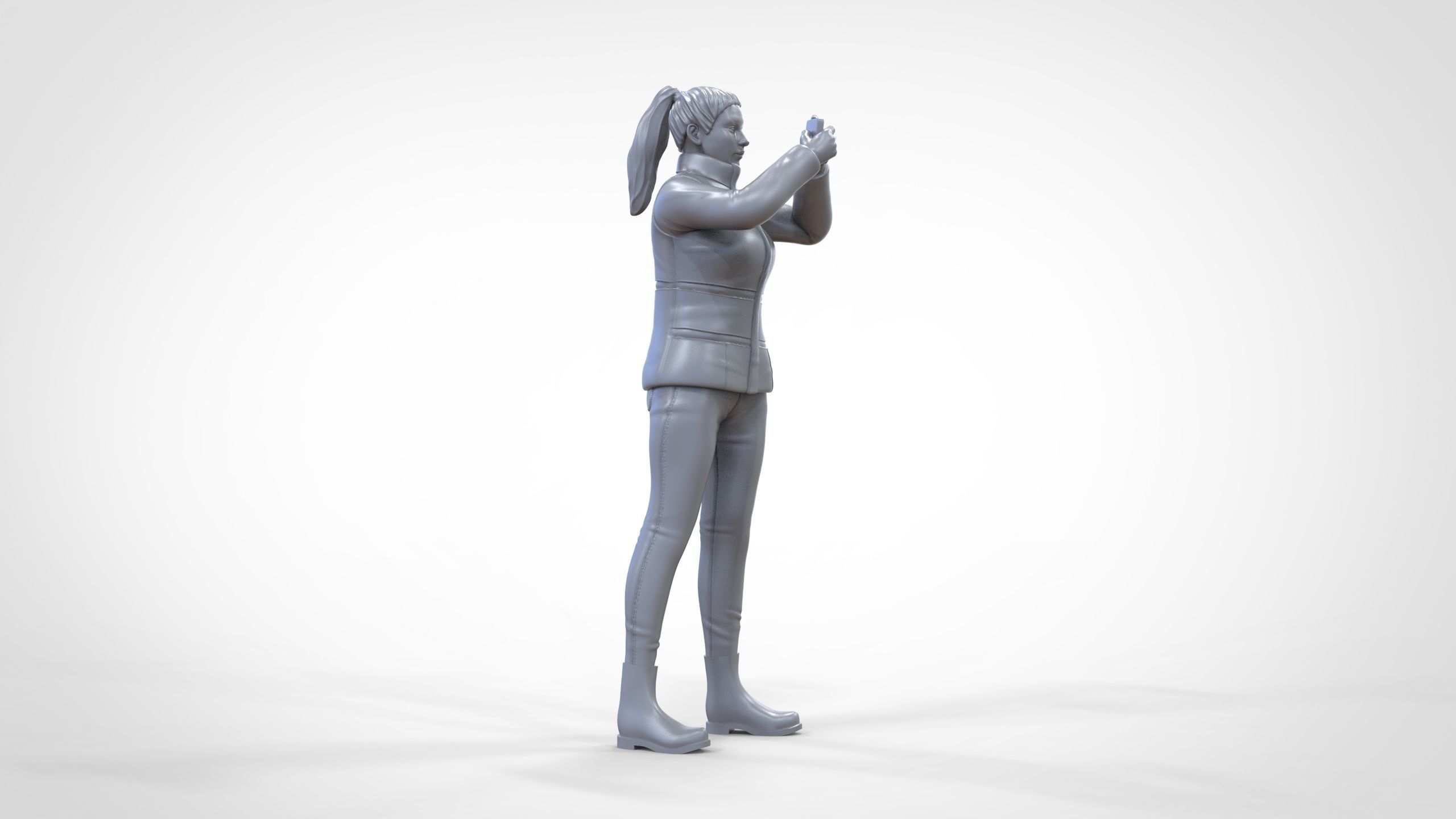 N9 Tourist on Ship taking photo with smartphone Camera 3D print model_22