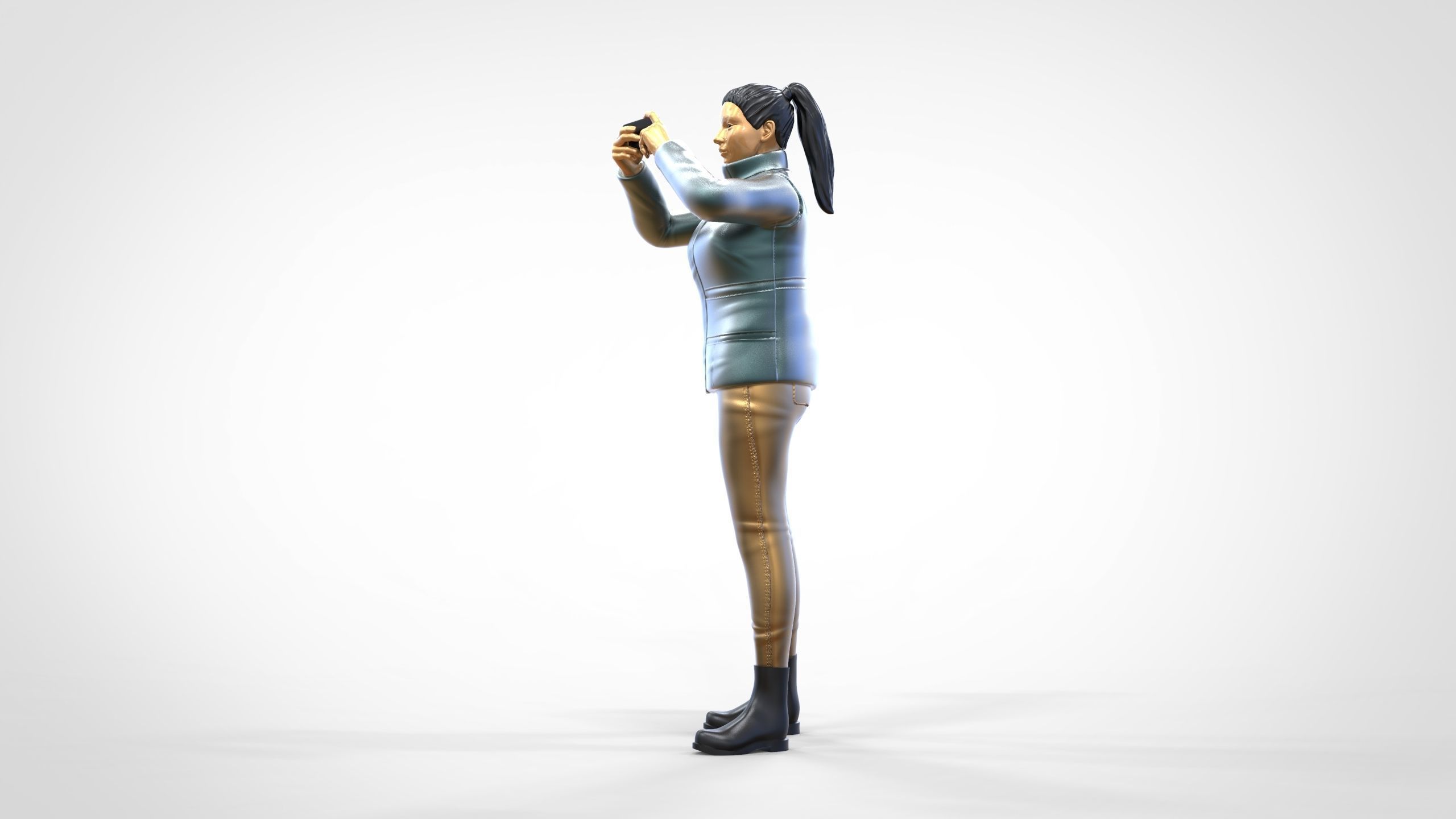 N9 Tourist on Ship taking photo with smartphone Camera 3D print model_14