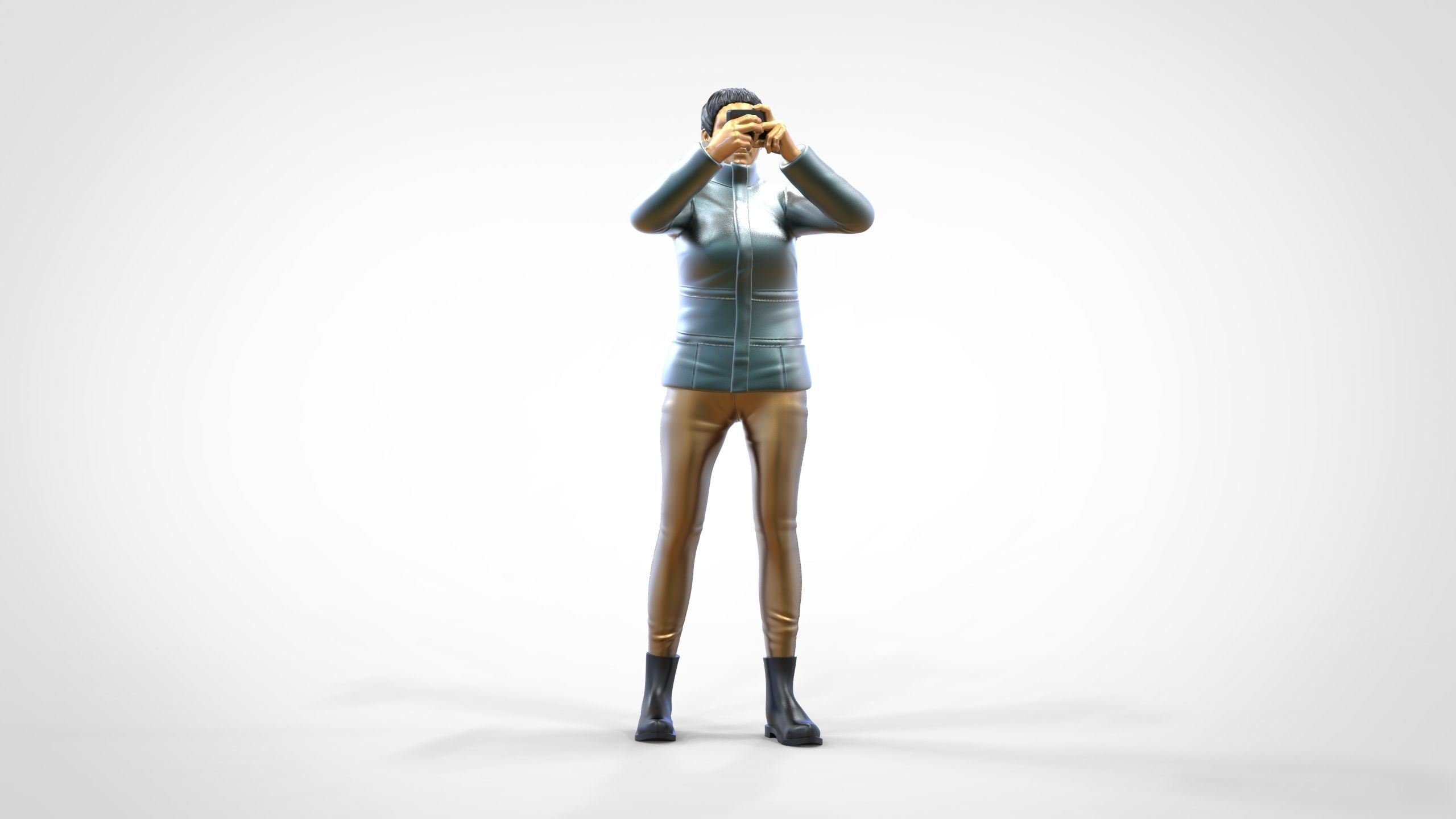 N9 Tourist on Ship taking photo with smartphone Camera 3D print model_18