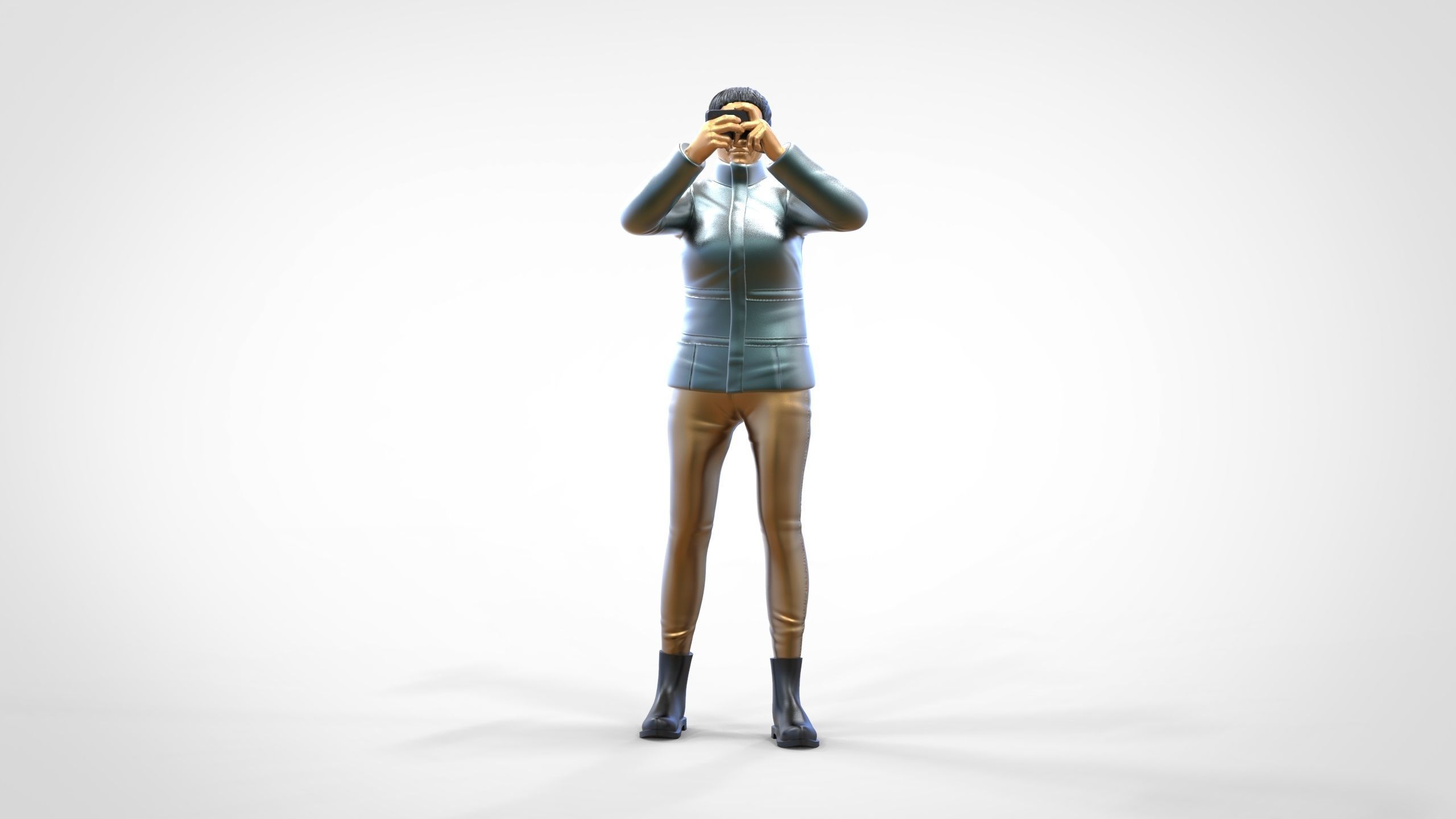 N9 Tourist on Ship taking photo with smartphone Camera 3D print model_19