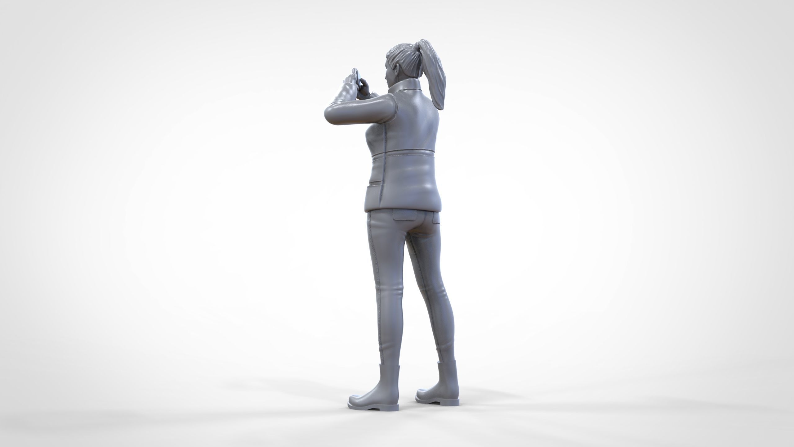 N9 Tourist on Ship taking photo with smartphone Camera 3D print model_26