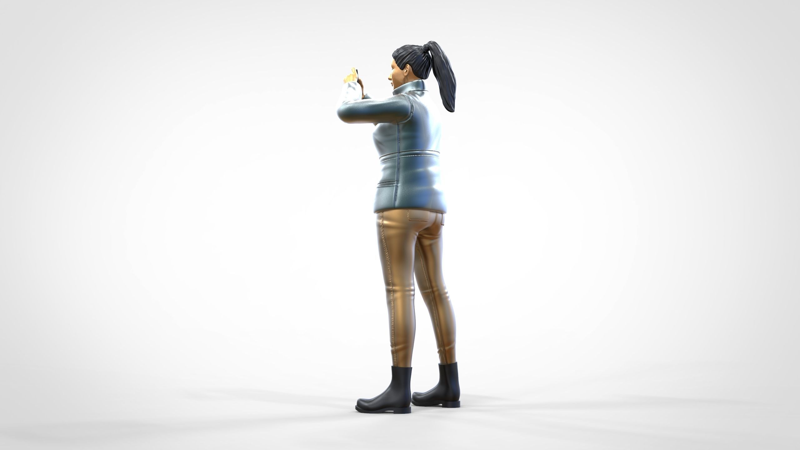 N9 Tourist on Ship taking photo with smartphone Camera 3D print model_12