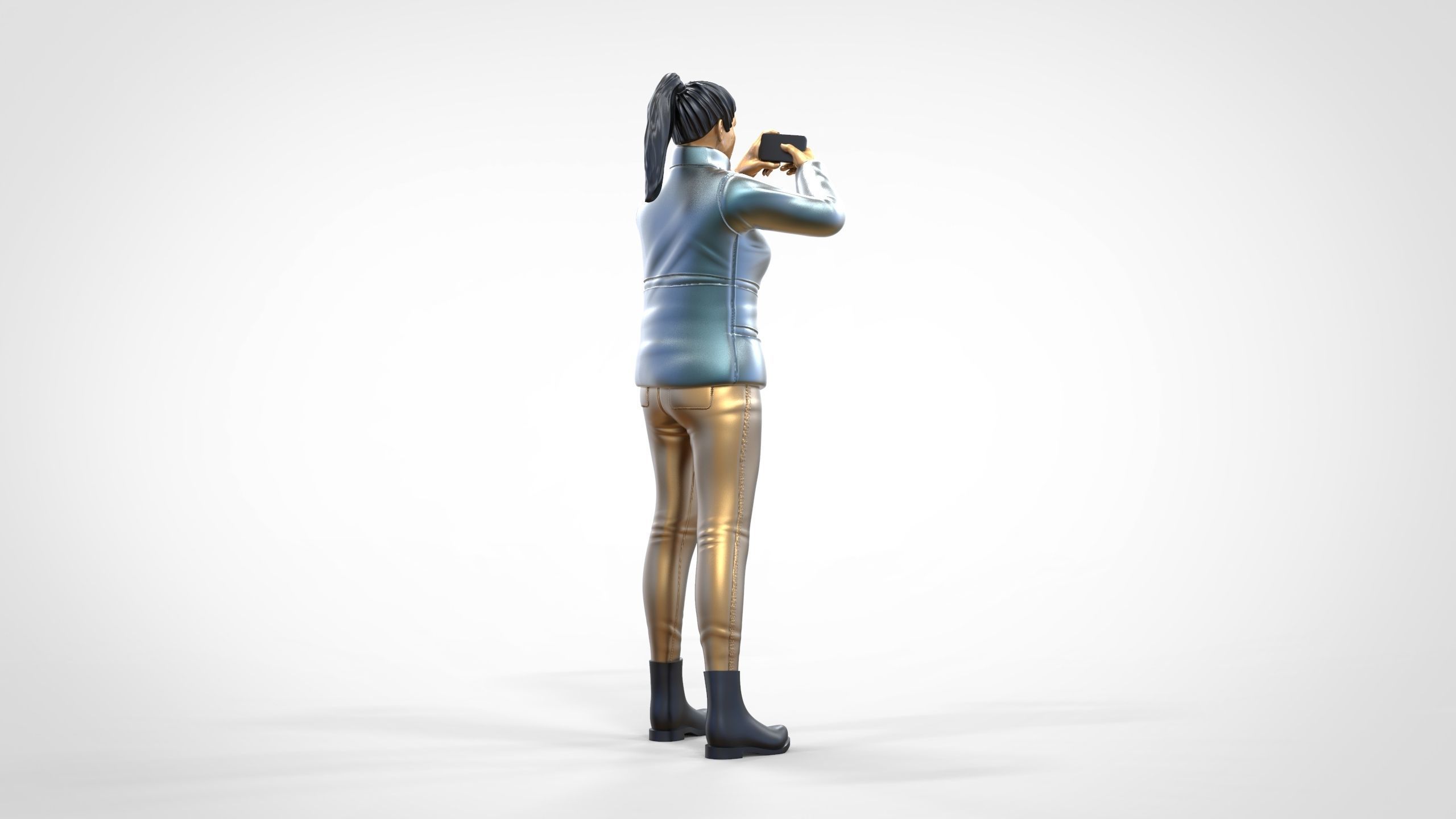 N9 Tourist on Ship taking photo with smartphone Camera 3D print model_6