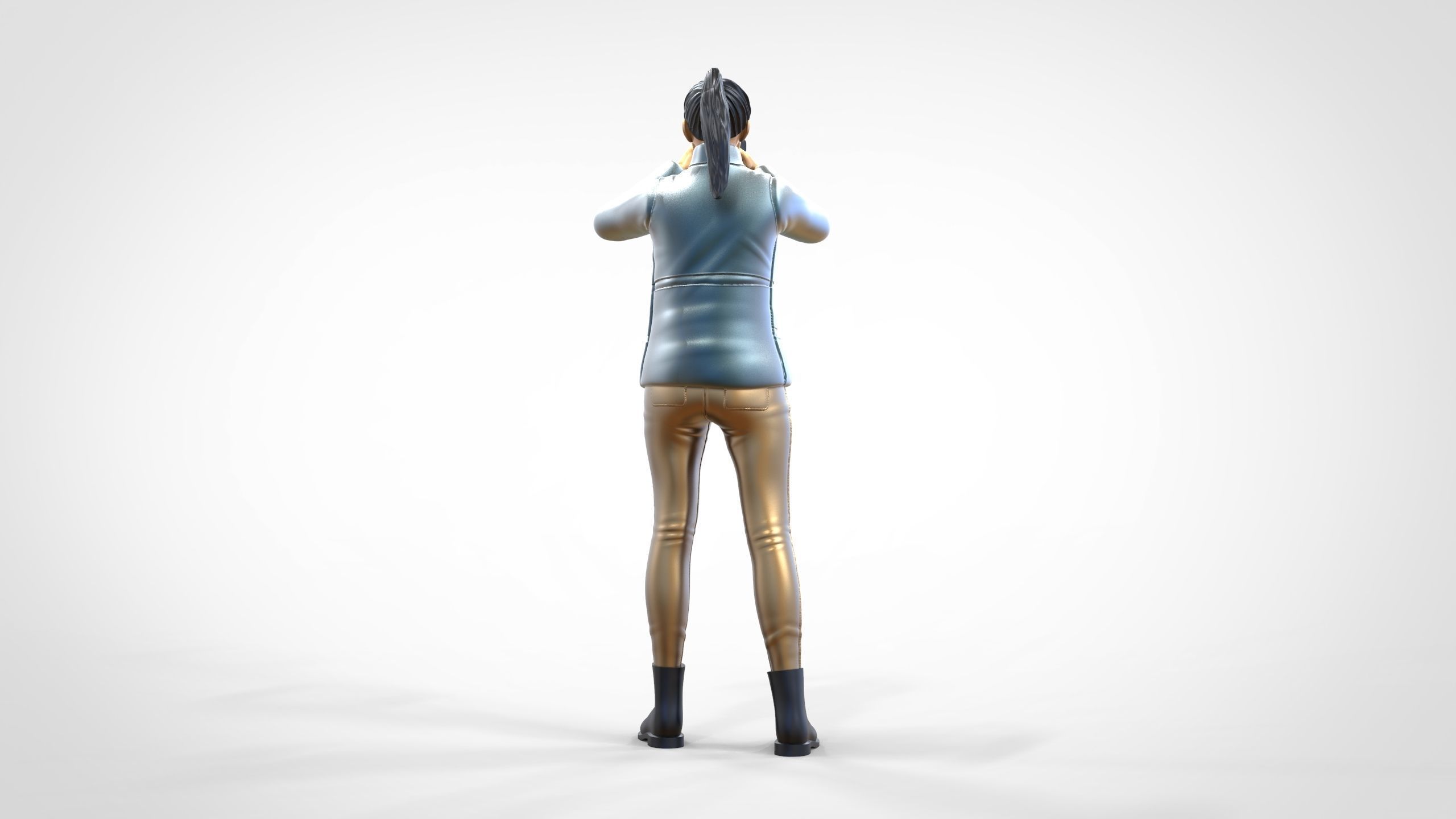 N9 Tourist on Ship taking photo with smartphone Camera 3D print model_8