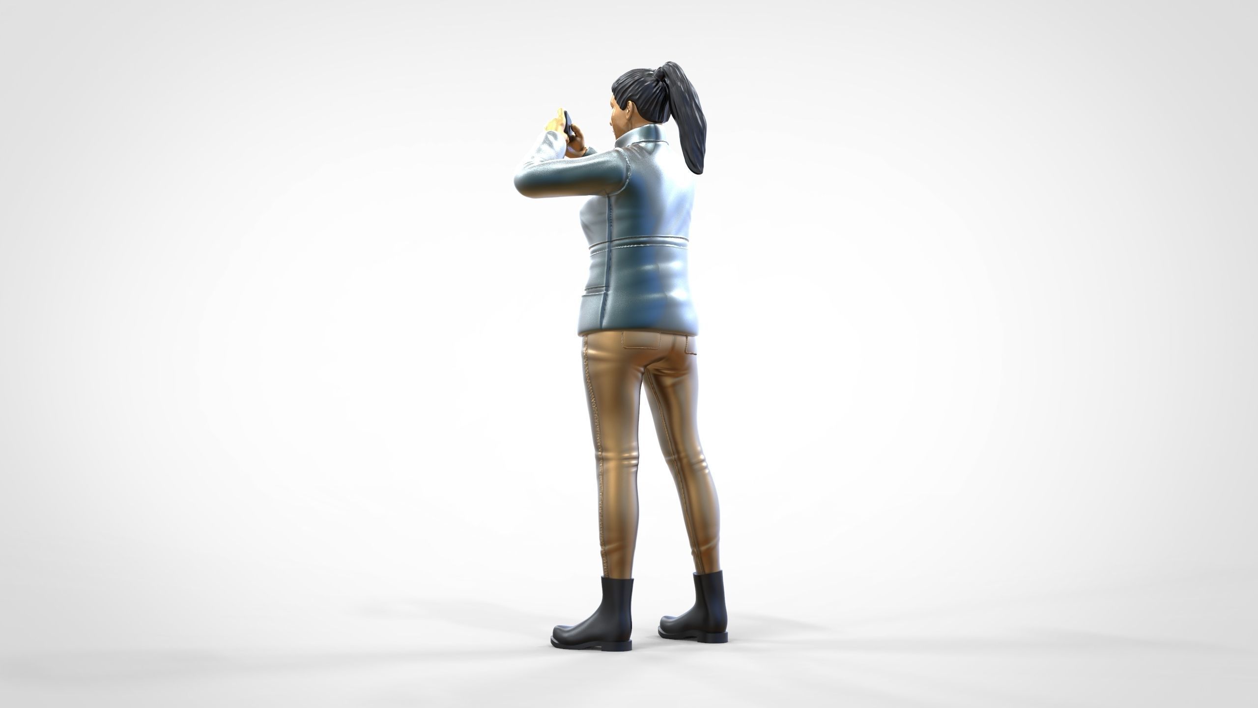 N9 Tourist on Ship taking photo with smartphone Camera 3D print model_11