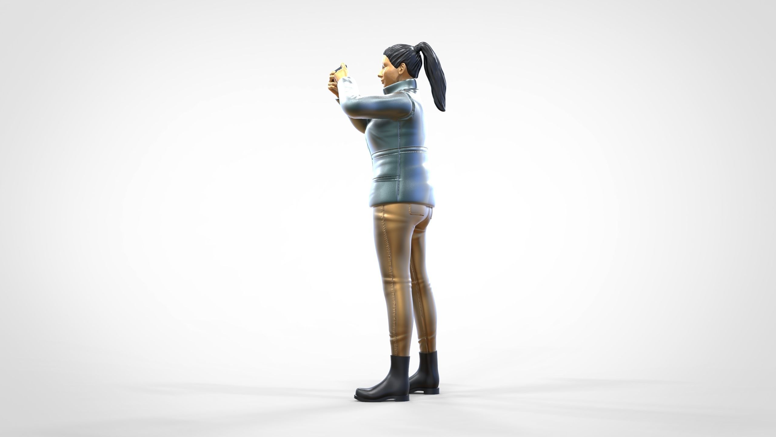 N9 Tourist on Ship taking photo with smartphone Camera 3D print model_13